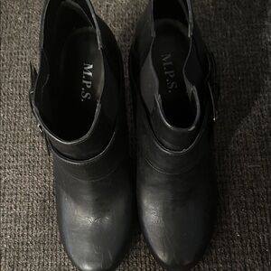 M.P.S Black Heeled Boots for Women